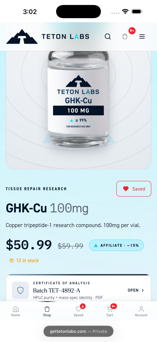 COA-first product pages